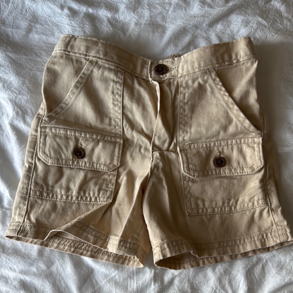 Toddler unisex Tan Cargo Shorts